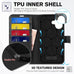 TUCCH Wallet Case for iPhone 16 (6.1") 2024, 4 Card Holders, Black