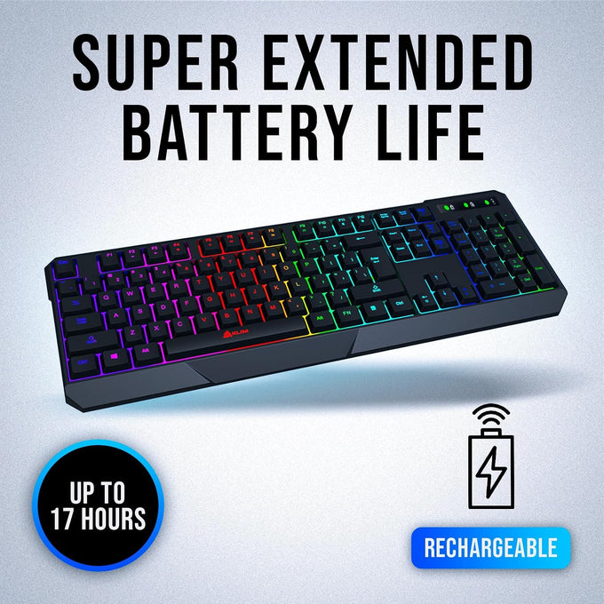 KLIM Chroma Wired Gaming Keyboard, US QWERTY Layout, Chromatic RGB Lighting