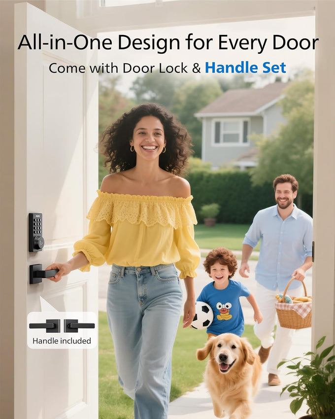 Philips WiFi Keypad Deadbolt with Handle, Built-in WiFi, APP Remote Control