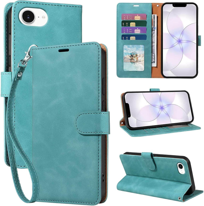 Wallet Case for iPhone 17e 6.1", RFID Blocking Card Holder, Green