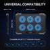 ICE COOREL Laptop Cooling Pad with 6 Cooling Fans, Cooling Pad for Laptop Fan 13-15.6 Inch, Laptop Cooler Stand with 6 Height Adjustable, Notebook Cooler Pad with Two USB Port