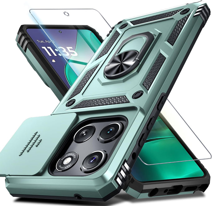 for Moto G 2026/2025 Case,Moto G Play 2026 Case Built in Slide Camera Cover
