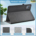 DETUOSI PU Leather 10.1 Inch Tablet Case with Rear Camera Hole, Black