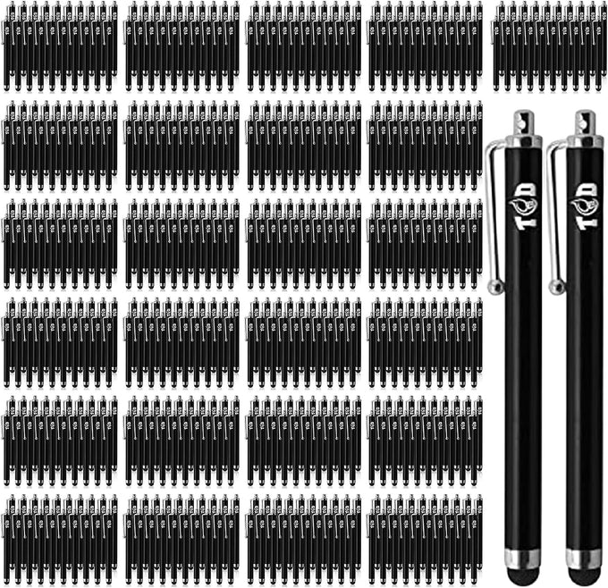 TCD 100 Pack Stylus Pen Set - Touch Screen Devices, Thick Rubber Tip, Multi