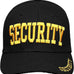 Falari Security Hat Baseball Cap - Gold or White Embroidery Security Front, Bill & Back - Adjustable Size