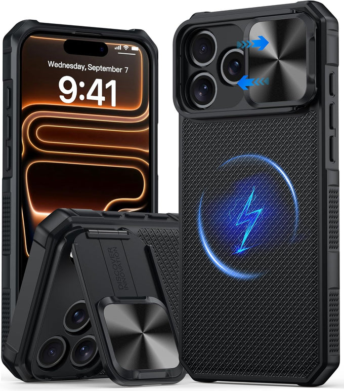 for iPhone 18 Pro Max Case with Slide Camera Cover, Fit for Magsafe