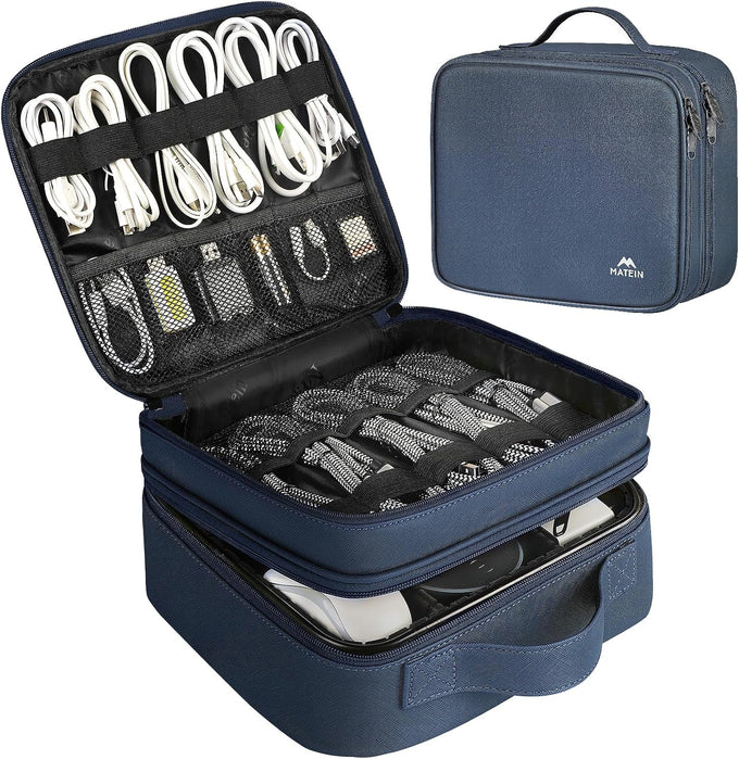 MATEIN Cord Organizer Case with Adjustable Divider, Large DJ Cable File Bag