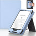 6in Tablet Case with Stand and Hand Strap,Incompatible with Old Version, Durable Synthetic Leather Cover with Auto Sleep Wake, Dark Blue