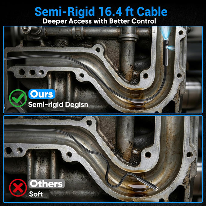 [Dual-Lens] Endoscope Camera with Light,1920P HD Borescope Inspection Tools