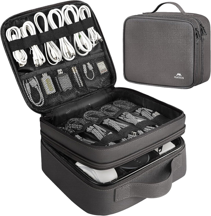 MATEIN Cord Organizer Case with Adjustable Divider, Large DJ Cable File Bag