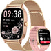 Smart Watch for Women, Answer/Make Call,1.85'' Ultra-Clear Screen Fitness Tracker with Heart Rate/Sleep/SpO2 Monitor,Smartwatch for iPhone/Samsung/Android,120+ Sport Modes,IP68 Waterproof with 2 Bands