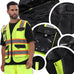 JKSafety Safety Vest for Men Women Hi Vis Reflective Vest JK220 Black L